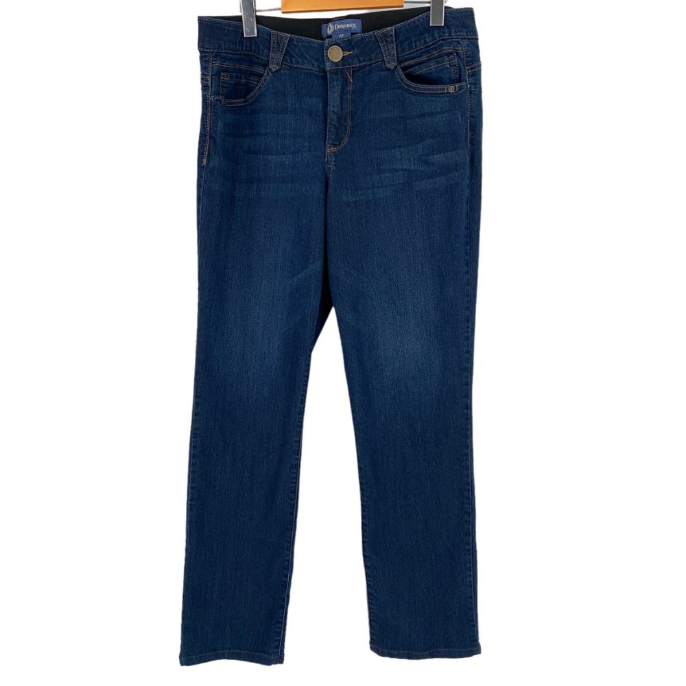 EUC Democracy Absolution Jeans Womens 14 Blue Dark Wash Straight Leg